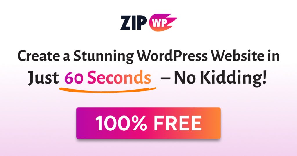 Create Stunning Website in 60 Seconds