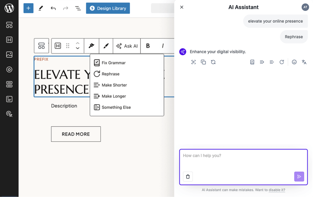 AI Writing Assistant 1